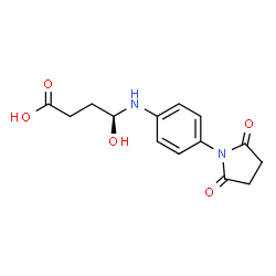 ChemSpider 2D Image | 4-[4-(2,5-DIOXO-PYRROLIDIN-1-YL)-PHENYLAMINO]-4-HYDROXY-BUTYRIC ACID | C14H16N2O5