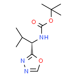 ChemSpider 2D Image | TERT-BUTYL [(1S)-2-METHYL-1-(1,3,4-OXADIAZOL-2-YL)PROPYL]CARBAMATE | C11H19N3O3
