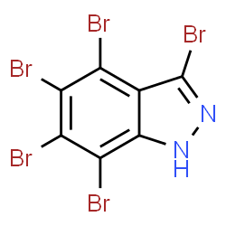 ChemSpider 2D Image | 3,4,5,6,7-Pentabromo-1H-indazole | C7HBr5N2