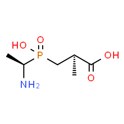 ChemSpider 2D Image | (2R)-3-{[(1R)-1-Aminoethyl](hydroxy)phosphoryl}-2-methylpropanoic acid | C6H14NO4P