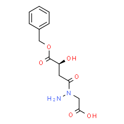 ChemSpider 2D Image | {1-[(3S)-4-(Benzyloxy)-3-hydroxy-4-oxobutanoyl]hydrazino}acetic acid | C13H16N2O6
