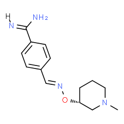 ChemSpider 2D Image | (E)-4-((1-methylpiperidin-3-yloxyimino)methyl)benzimidamide | C14H20N4O