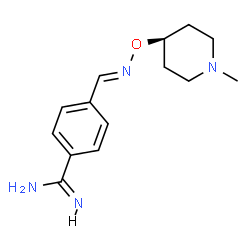 ChemSpider 2D Image | (E)-4-((1-methylpiperidin-4-yloxyimino)methyl)benzimidamide | C14H20N4O