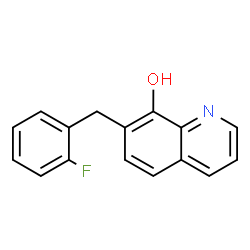 ChemSpider 2D Image | 7-(2-Fluorobenzyl)-8-quinolinol | C16H12FNO