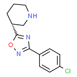 ChemSpider 2D Image | (3R)-3-[3-(4-Chlorophenyl)-1,2,4-oxadiazol-5-yl]piperidine | C13H14ClN3O