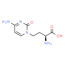 ChemSpider 2D Image | (2S)-2-Amino-4-(4-amino-2-oxo-1(2H)-pyrimidinyl)butanoic acid | C8H12N4O3