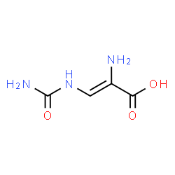 ChemSpider 2D Image | (2Z)-2-Amino-3-(carbamoylamino)acrylic acid | C4H7N3O3