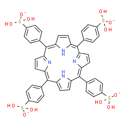 ChemSpider 2D Image | {5,10,15,20-Porphyrintetrayltetrakis[4,1-phenylene(dihydroxy-lambda~4~-sulfanediyl)]}tetraoxidanide | C44H34N4O12S4