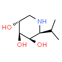 ChemSpider 2D Image | (2S,3R,4S,5R)-2-Isopropyl-3,4,5-piperidinetriol | C8H17NO3