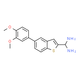 ChemSpider 2D Image | 1-[5-(3,4-Dimethoxyphenyl)-1-benzothiophen-2-yl]methanediamine | C17H18N2O2S