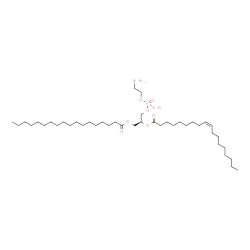ChemSpider 2D Image | (1S)-2-{[(S)-(2-aminoethoxy)(hydroxy)phosphoryl]oxy}-1-[(octadecanoyloxy)methyl]ethyl (9Z)-octadec-9-enoate | C41H80NO8P