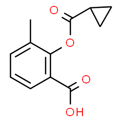 ChemSpider 2D Image | 2-[(Cyclopropylcarbonyl)oxy]-3-methylbenzoic acid | C12H12O4