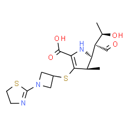 ChemSpider 2D Image | (4r,5s)-3-(1-(4,5-Dihydrothiazol-2-Yl)azetidin-3-Ylthio)-5-((2s,3r)-3-Hydroxy-1-Oxobutan-2-Yl)-4-Methyl-4,5- Dihydro-1h-Pyrrole-2-Carboxylic Acid | C16H23N3O4S2
