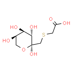 ChemSpider 2D Image | 1-S-(Carboxymethyl)-1-thio-beta-D-fructopyranose | C8H14O7S