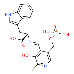 ChemSpider 2D Image | [3-HYDROXY-2-METHYL-5-PHOSPHONOOXYMETHYL-PYRIDIN-4-YLMETHYL]-L-TRYPTOPHANE | C19H20N3O7P