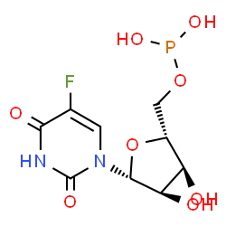 ChemSpider 2D Image | 5'-O-(Dihydroxyphosphino)-5-fluorouridine | C9H12FN2O8P
