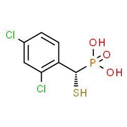 ChemSpider 2D Image | [(R)-(2,4-Dichlorophenyl)(sulfanyl)methyl]phosphonic acid | C7H7Cl2O3PS