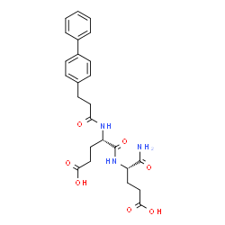 ChemSpider 2D Image | N-[3-(4-Biphenylyl)propanoyl]-L-alpha-glutamyl-L-alpha-glutamine | C25H29N3O7