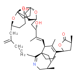 ChemSpider 2D Image | (3S,5S)-5-[(1R,4R,7S,9S,10E,12S,17R,19S,20R,29S,32R)-9,32-Dihydroxy-10,13,19,20,32-pentamethyl-27-methylene-33,34,35-trioxa-22-azahexacyclo[27.3.1.1~1,4~.1~4,7~.0~12,17~.0~17,23~]pentatriaconta-10,13,
22-trien-14-yl]-3-methyldihydro-2(3H)-furanone | C42H63NO7