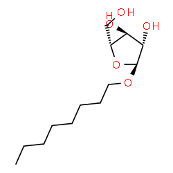 ChemSpider 2D Image | Octyl alpha-D-arabinofuranoside | C13H26O5