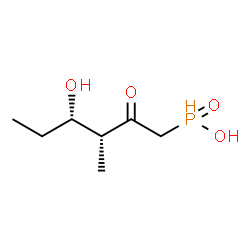 ChemSpider 2D Image | [(3R,4S)-4-Hydroxy-3-methyl-2-oxohexyl]phosphinic acid | C7H15O4P