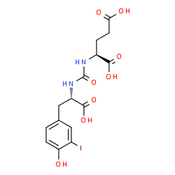 ChemSpider 2D Image | N-{[(1S)-1-Carboxy-2-(4-hydroxy-3-iodophenyl)ethyl]carbamoyl}-L-glutamic acid | C15H17IN2O8