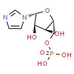 ChemSpider 2D Image | 1-(5-O-Phosphono-beta-D-ribofuranosyl)-1H-imidazole | C8H13N2O7P