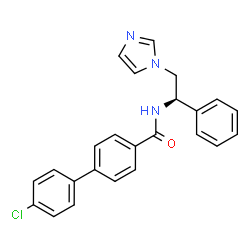 ChemSpider 2D Image | 4'-Chloro-N-[(1R)-2-(1H-imidazol-1-yl)-1-phenylethyl]-4-biphenylcarboxamide | C24H20ClN3O
