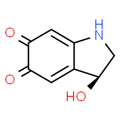 ChemSpider 2D Image | (3S)-3-Hydroxy-5,6-indolinedione | C8H7NO3