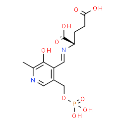 ChemSpider 2D Image | (E)-N-({3-Hydroxy-2-methyl-5-[(phosphonooxy)methyl]-4-pyridinyl}methylene)-L-glutamic acid | C13H17N2O9P