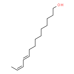 ChemSpider 2D Image | (10E,12Z)-10,12-Tetradecadien-1-ol | C14H26O
