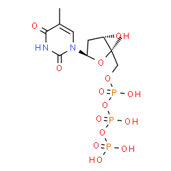ChemSpider 2D Image | 4'-Methylthymidine 5'-(tetrahydrogen triphosphate) | C11H19N2O14P3