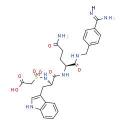 ChemSpider 2D Image | N-[(Carboxymethyl)sulfonyl]-D-tryptophyl-N~1~-(4-carbamimidoylbenzyl)-L-glutamamide | C26H31N7O7S