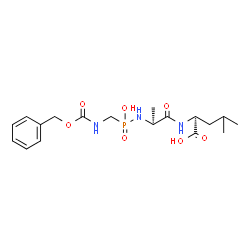 ChemSpider 2D Image | N-[({[(Benzyloxy)carbonyl]amino}methyl)(hydroxy)phosphoryl]-L-alanyl-L-leucine | C18H28N3O7P
