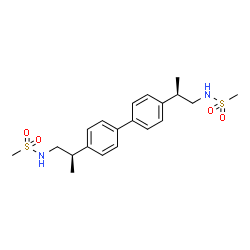 ChemSpider 2D Image | N,N'-[4,4'-Biphenyldiyldi(2R)-2,1-propanediyl]dimethanesulfonamide | C20H28N2O4S2