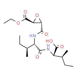 ChemSpider 2D Image | N-{[(2S,3S)-3-(Ethoxycarbonyl)-2-oxiranyl]carbonyl}-L-isoleucyl-L-isoleucine | C18H30N2O7