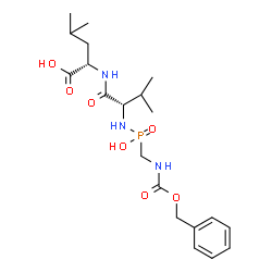 ChemSpider 2D Image | N-[({[(Benzyloxy)carbonyl]amino}methyl)(hydroxy)phosphoryl]-L-valyl-L-leucine | C20H32N3O7P