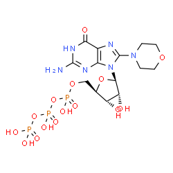 ChemSpider 2D Image | 8-Morpholin-4-Ylguanosine 5'-(Tetrahydrogen Triphosphate) | C14H23N6O15P3