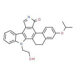 ChemSpider 2D Image | 12-(2-Hydroxyethyl)-2-isopropoxy-13,14-dihydronaphtho[2,1-a]pyrrolo[3,4-c]carbazol-5(12H)-one | C27H24N2O3