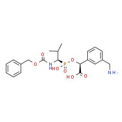 ChemSpider 2D Image | (5R,8S)-8-[3-(Aminomethyl)phenyl]-6-hydroxy-5-isopropyl-3-oxo-1-phenyl-2,7-dioxa-4-aza-6-phosphanonan-9-oic acid 6-oxide | C21H27N2O7P