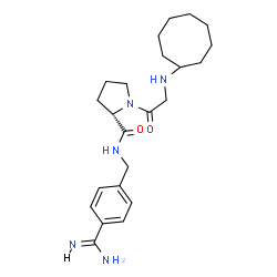 ChemSpider 2D Image | N-Cyclooctylglycyl-N-(4-carbamimidoylbenzyl)-L-prolinamide | C23H35N5O2