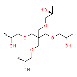ChemSpider 2D Image | (2S)-1-(3-[(2R)-2-Hydroxypropoxy]-2,2-bis{[(2R)-2-hydroxypropoxy]methyl}propoxy)-2-propanol | C17H36O8