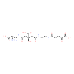 ChemSpider 2D Image | 5-[(2-{[(3S)-5-{[(2S)-2-Amino-2-carboxyethyl]amino}-3-carboxy-3-hydroxy-5-oxopentanoyl]amino}ethyl)amino]-2,5-dioxopentanoic acid | C16H24N4O11