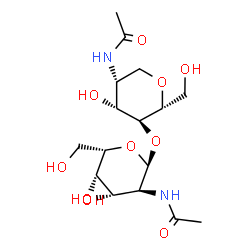 ChemSpider 2D Image | 2-Acetamido-4-O-(2-acetamido-2-deoxy-alpha-L-galactopyranosyl)-1,5-anhydro-2-deoxy-D-mannitol | C16H28N2O10