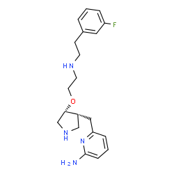 ChemSpider 2D Image | 6-{[(3R,4R)-4-(2-{[2-(3-Fluorophenyl)ethyl]amino}ethoxy)-3-pyrrolidinyl]methyl}-2-pyridinamine | C20H27FN4O