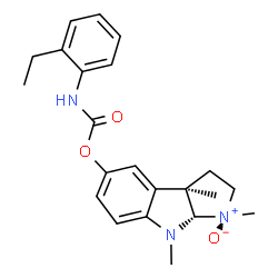 ChemSpider 2D Image | (1S,3aR,8aS)-1,3a,8-Trimethyl-1-oxido-1,2,3,3a,8,8a-hexahydropyrrolo[2,3-b]indol-5-yl (2-ethylphenyl)carbamate | C22H27N3O3