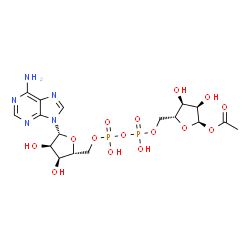 ChemSpider 2D Image | (2r,3r,4s,5r)-5-({[(R)-{[(R)-{[(2r,3s,4r,5r)-5-(6-Amino-9h-Purin-9-Yl)-3,4-Dihydroxytetrahydrofuran-2-Yl]methoxy}(Hydroxy)phosphoryl]oxy}(Hydroxy)phosphoryl]oxy}methyl)-3,4-Dihydroxytetrahydrofuran-2-Yl Acetate | C17H25N5O15P2