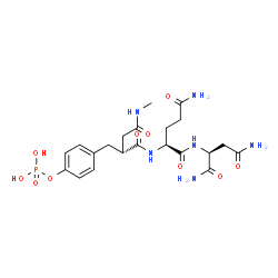 ChemSpider 2D Image | N~2~-{(2R)-4-(Methylamino)-4-oxo-2-[4-(phosphonooxy)benzyl]butanoyl}-L-glutaminyl-L-aspartamide | C21H31N6O10P