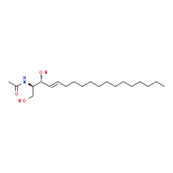 ChemSpider 2D Image | N-[(2R,3R,4E)-1,3-Dihydroxy-4-octadecen-2-yl]acetamide | C20H39NO3