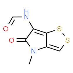 ChemSpider 2D Image | N-(4-Methyl-5-oxo-4,5-dihydro[1,2]dithiolo[4,3-b]pyrrol-6-yl)formamide | C7H6N2O2S2